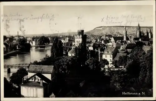 Ak Heilbronn am Neckar, Panorama vom Ort, Brücke