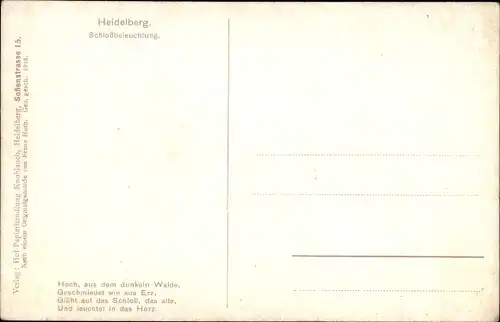 Künstler Ak Huth, Franz, Heidelberg, Schlossbeleuchtung, Ruderboote