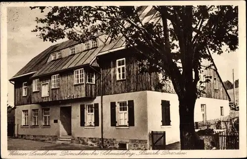 Ak Dönschten Dippoldiswalde im Erzgebirge, Wettiner Landheim