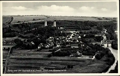 Ak Saaleck Bad Kösen Naumburg Saale, Blick vom Restaurant Himmelreich, Inh. Walter Reichenbach