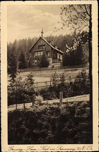 Ak Küb am Semmering Payerbach in Niederösterreich, Gersuny-Heim