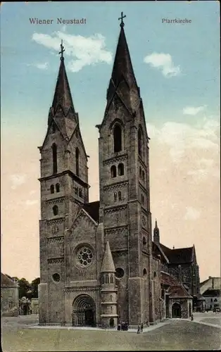 Ak Wiener Neustadt in Niederösterreich, Pfarrkirche