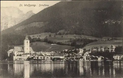Ak St. Wolfgang im Salzkammergut Oberösterreich, Schafberg, Panorama