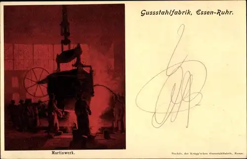 Ak Essen im Ruhrgebiet, Gussstahlfabrik, Martinwerk