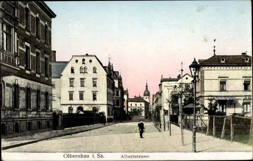 Ak Olbernhau im Erzgebirge, Albertstraße