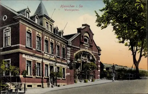 Ak Hainichen in Sachsen, Wintergarten, Restaurant Kronprinz