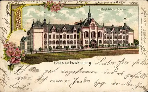 Litho Frankenberg in Sachsen, Königliches Lehrerseminar