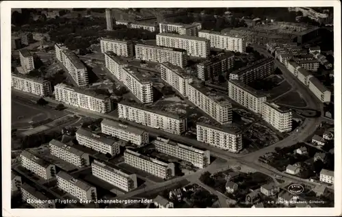 Ak Göteborg Schweden, Flygfoto över Johannebergsomradet