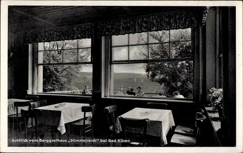 Ak Bad Kösen Naumburg an der Saale, Ausblick vom Berggasthaus Himmelreich