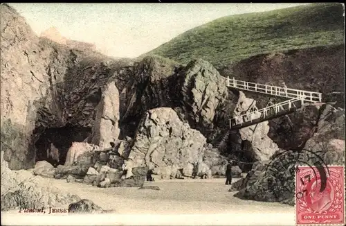 Ak Kanalinsel Jersey, die Brücke Plemont