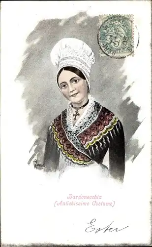 Ak Frau in italienischen Trachten, Portrait