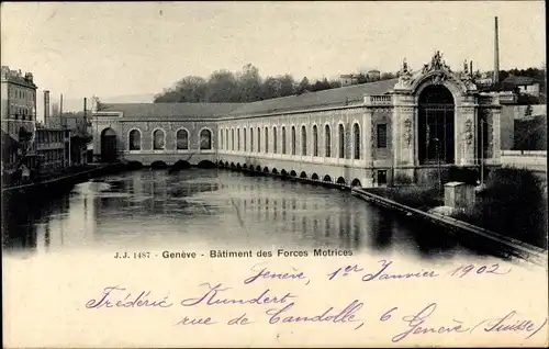 Ak Genève Genf Stadt, Bâtiment des Forces Motrices