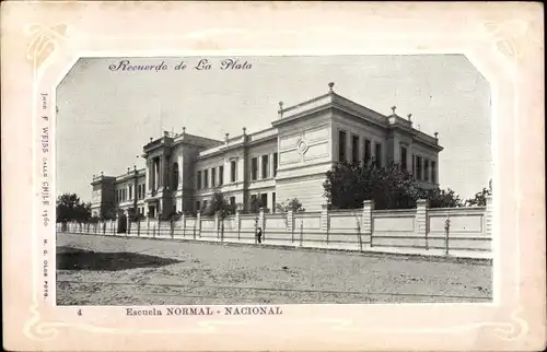 Passepartout Ak La Plata Argentinien, Escuela Normal-Nacional