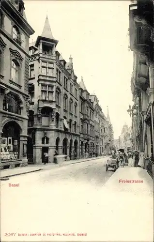 Ak Basel Bâle Stadt Schweiz, Freiestraße