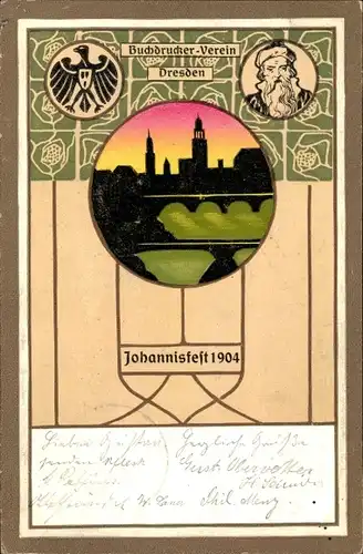 Litho Dresden, Buchdrucker Verein, Johannisfest 1904