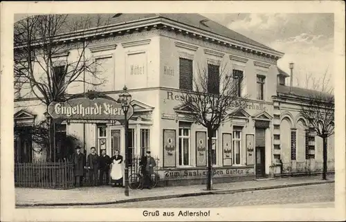 Ak Berlin Treptow Adlershof, Hotel Restaurant und Festsäle Bismarckstraße 2, Dörpfeldstraße