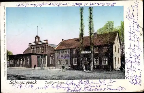 Leuchtfenster Ak Schwanebeck Vorharz, Schützenhaus