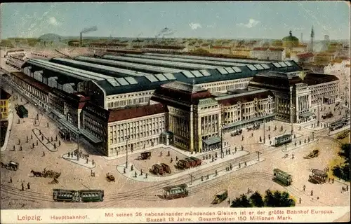 Ak Leipzig in Sachsen, Hauptbahnhof