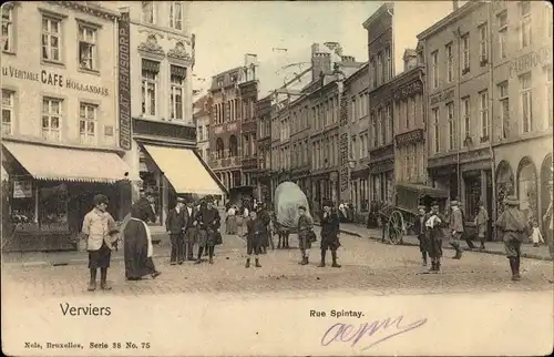 Ak Verviers Wallonien Lüttich, Rue Spintay
