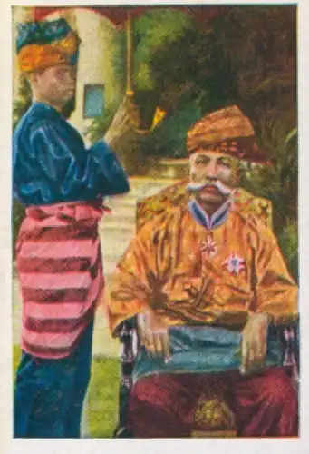 Sammelbild Die bunte Welt Album 1 Bild 188, Wenig bekannte Potentaten, Sultan von Negri Sembilan