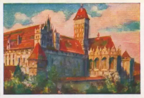 Sammelbild Die bunte Welt Album 1 Bild 46, Malbork Marienburg Westpreußen, Gesamtansicht d. Burg