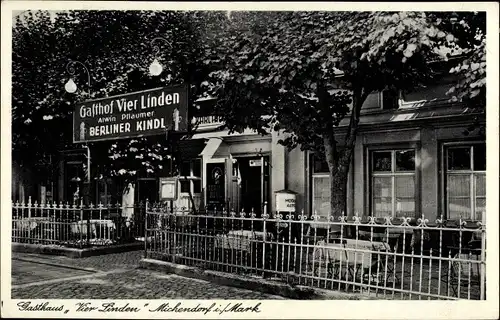 Ak Michendorf in der Mark, Gasthaus Vier Linden