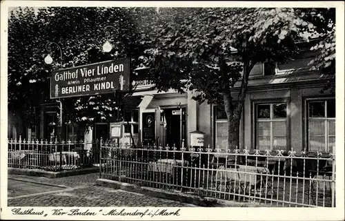 Ak Michendorf in der Mark, Gasthaus Vier Linden