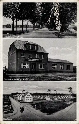 Ak Ludwigsfelde in Brandenburg, Gasthaus Ludwigsfelder Hof, Siedlung