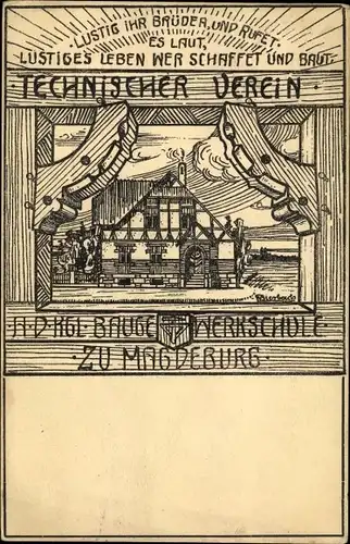 Studentika Ak Magddeburg, Technischer Verein der Königlichen Baugewerkschule