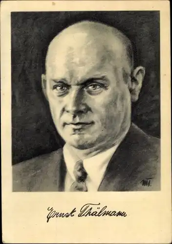 Künstler Ak Ernst Thälmann, Deutscher Politiker der Weimarer Republik, KPD, Portrait