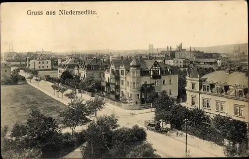 Ak Dresden Niedersedlitz, Blick auf den Ort