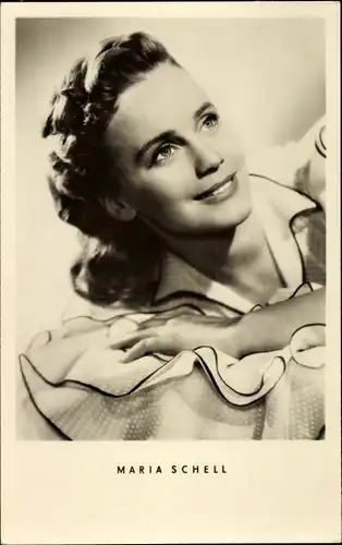 Ak Schauspielerin Maria Schell, Portrait