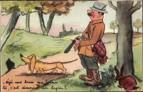 Künstler Ak Budou, ich bin schon seit einer Stunde hier, wahrscheinlich ist es ein Hase