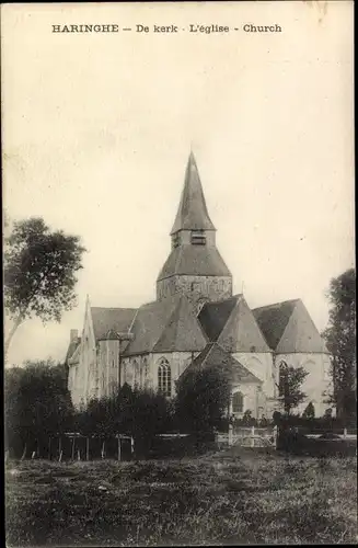 Ak Haringhe Westflandern, De kerk, L'eglise, Church