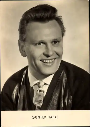 Ak Sänger Günter Hapke, Portrait