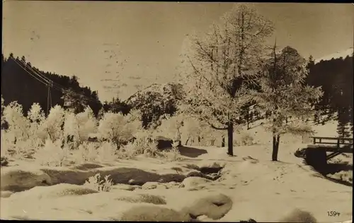 Ak Schweden, Schneelandschaft