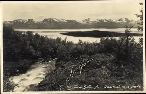 Ak Schweden, Abiskofjällen fran Tornefräsk norra strand