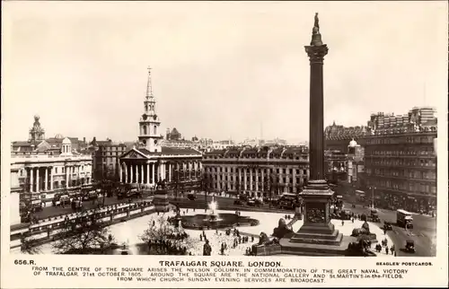 Ak London City England, Trafalgar Square