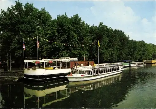 Ak Amsterdam Nordholland Niederlande, Afvaartsteiger Rederij De Amstel tegenover Heineken Brouwerij