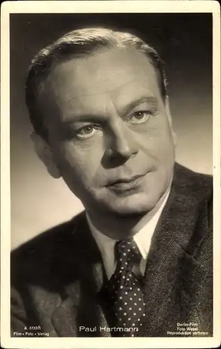 Ak Schauspieler Paul Hartmann, Portrait, Film Foto Verlag A 3722/1