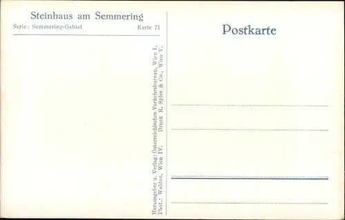 Ak Steinhaus am Semmering Steiermark, Teilansicht