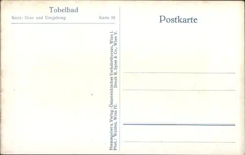 Ak Tobelbad Steiermark, Teilansicht mit Pfarrkirche