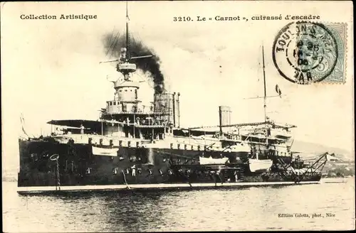 Ak Französisches Kriegsschiff, Le Cuirassé d'escadre Le Carnot