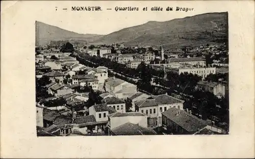 Ak Bitola Monastir Mazedonien, Quartiers et Allee du Dragor