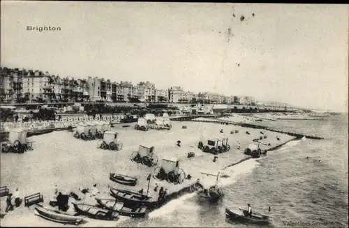 Ak Brighton East Sussex England, Beach