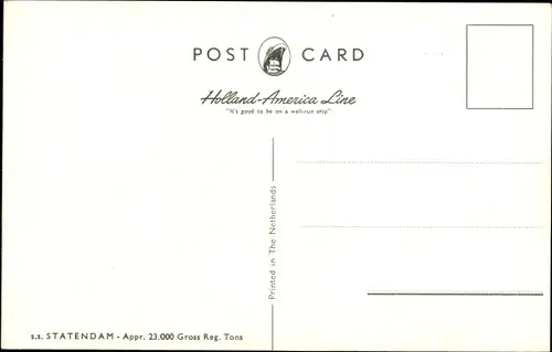 Ak SS Statendam, Holland America Line, HAL