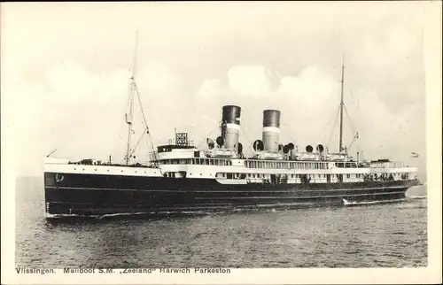 Ak Vlissingen, Zeeland Steamship Co, Postschiff Zeeland
