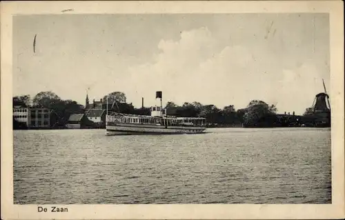 Ak De Zaan, Dampfer, Windmühle