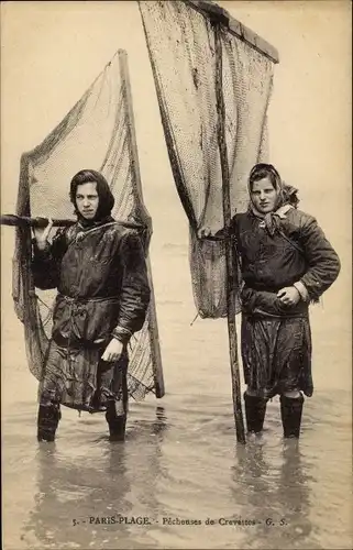 Ak Le Touquet Paris Plage Pas de Calais, Pecheuses de Crevettes