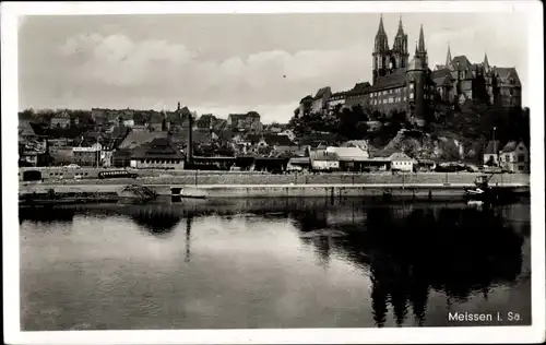 Ak Meißen in Sachsen, Uferansicht